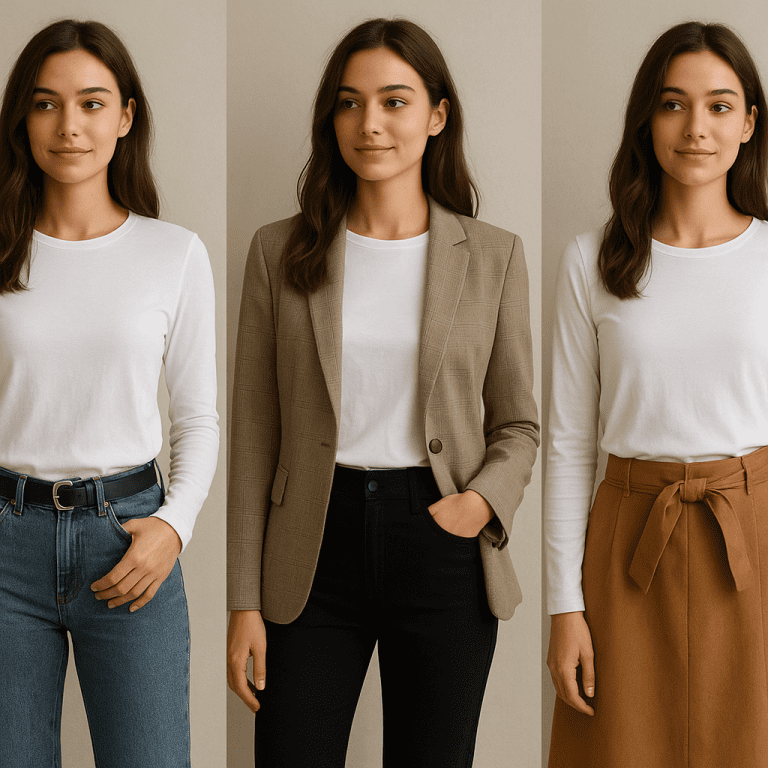 Jak stylizować t-shirt z długim rękawem